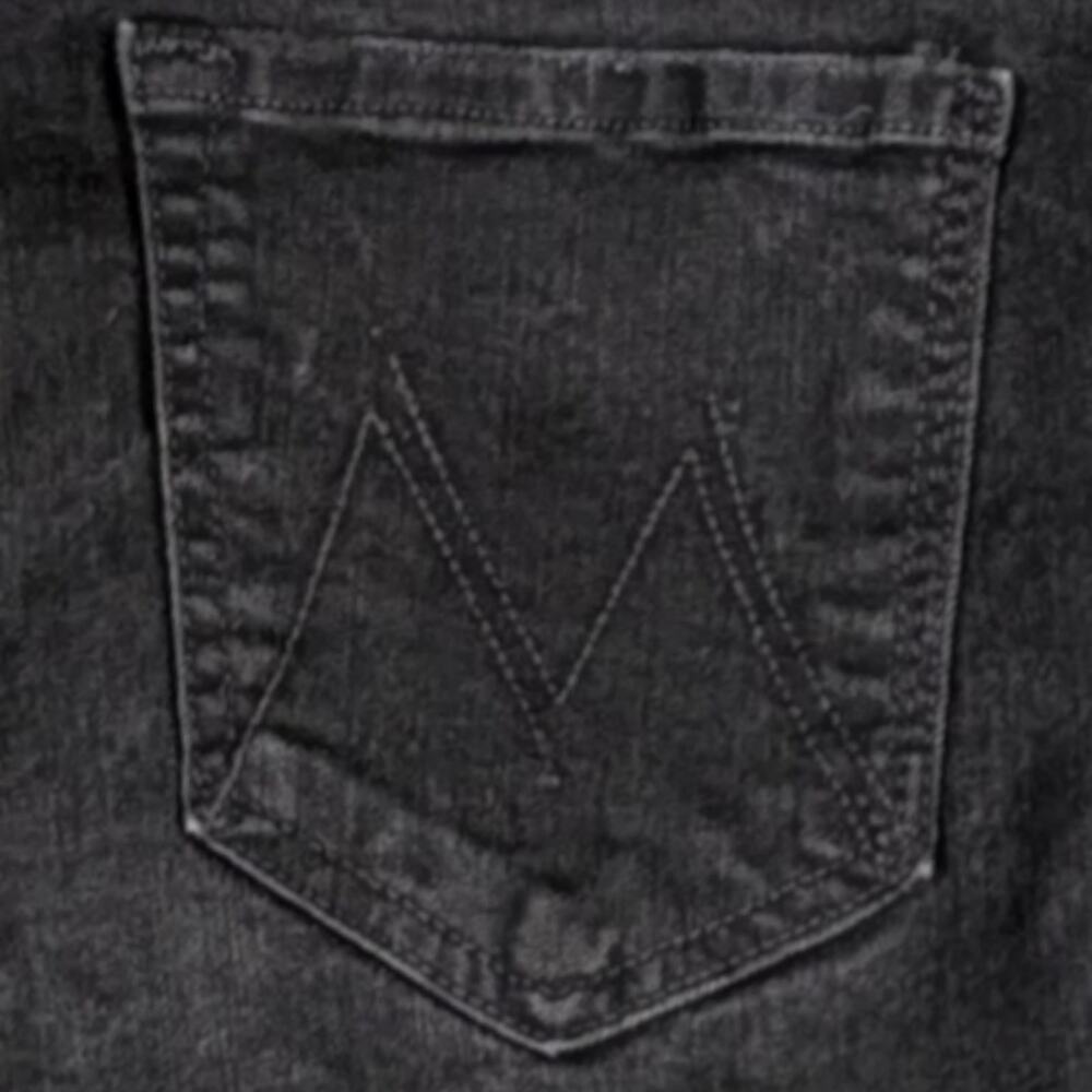 MOTHER The Hustler Ankle Jeans 27 Not Guilty Black High Rise Kick Flare J1837 - Picture 9 of 12